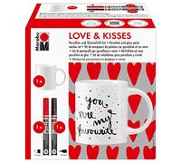 Marabu Porcelain Mug Paint Marker Set, Ceramic, White, 8.5 x 7.5 x 8.5 cm