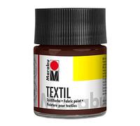 Marabu Textil Jar, Fabric Paint, Dark Brown, 50 ml (Pack of 1)