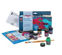 Marabu Textile dye Set, fabric, Multi-Coloured, 15 ml (Pack of 6)