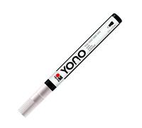 Marabu Yono Marker Pen, Fine Bullet Tip, (0.5-1.5mm), White, (070), Single Pen, Works On Any Surface, Metal, Glass, Wood, Fabric, Stone, Plastic, Cardboard