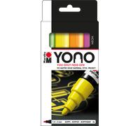Marabu YONO Marker Set Bullet Tip 1.5-3mm Neon Colours (4pk)