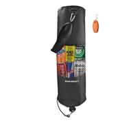 Marabuut Reusable Mesh Trash Bag for Boats, Kayaks, Campers & Golf Carts - Portable Outdoor Garbage Bag Holder with Drawstring, Mounting Straps & Floating Boat Keychain - Black