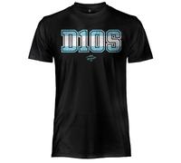 Maradona Official Unisex Cotton T-Shirt, Regular Fit for Adults and Boys, Black, XL