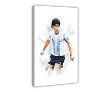 Maradona - Soccer Player Poster Canvas Poster Wall Art Decor Print Picture Paintings for Living Room Bedroom Decoration Frame-style 12x18inch(30x45cm)