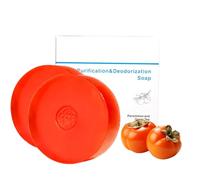 Marai Soap, Portable Gentle Deodorizing Persimmon Soap, Handmade Natural Soaps Improve Skin Quality, Hair Care &Cleansing Face Product, for All Skin Types (2PCS)