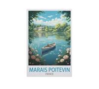 Marais Poitevin France,Puzzle 1000 Piece Jigsaw Puzzles for Adults, Classic Puzzle Difficult Puzzle for Kids Teenagers Educational Game Toys Gift for Home Travel(38x26cm)-M59