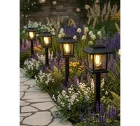 Maraiss 4 Pack Solar Garden Lights with IP44 Weather Resistance & Cozy Warm Glow, Auto-On/Off Function - Gift for Loved Ones, Suitable for Patio, Garden and Party Decor