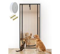 Maraiss 90cm x 200cm Double-Sided Zip Heavy-Duty Cat Screen Door - Pet Screen Door, Fly Screens For Doors for Dogs, Cats in Bedroom, Kitchen & Patio