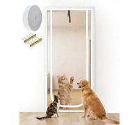 Maraiss Double-Sided Zip Cat Screen Door - Heavy-Duty Cat Door Screen Fits 90cm x 200cm Frames Fly Nets For Doors Screen Door for Dogs, Cats & Mosquitoes in Kitchen, Corridor