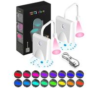 Maraiss Motion-Activated Toilet Seat Light Sensor, Rechargeable Projectable LED Toilet Light with 16 Colors, Waterproof Washroom Night Light for Men Women 2 Pack