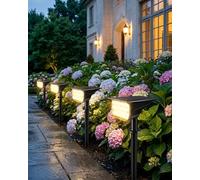 Maraiss Solar Garden Lights with IP44 Weather Resistance & Cozy Warm Glow, Auto-On/Off Function - Gift for Loved Ones, Suitable for Patio, Garden and Party Decor (4 Pack spot light-78LEDs)