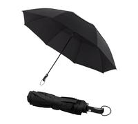 Maraiss Windproof Folding Umbrella: Auto Open/Close Design, Durable & Lightweight, Resistant to Heavy Rain and Strong Winds, Portable Black Umbrella for Both Men and Women