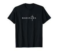 Maranatha Come Lord Greek Quote with Jesus Cross T-Shirt