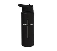 Maranatha Greek Quote Come Lord with Jesus Cross Stainless Steel Insulated Water Bottle