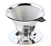 Maranello Caffe Maranello Caffà Pour Over Coffee Dripper with Cup Stand Cone Filter Drip Coffee Maker Stainless Steel Reusable Paperless Portable Coffee Filter Brewer