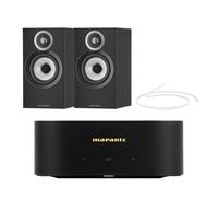 Marantz MODEL M1 2.1 Channel Streaming Amplifier with Bowers & Wilkins 607 S3 Bookshelf Speakers HiFi Package Black