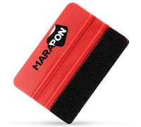 MARAPON® Squeegee for Film [10 x 7.3 cm] with Felt Coating - for Window Films and Car Films - High-Quality Film Squeegee Also Suitable for Carbon Film and Alcantara Film