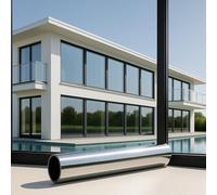 MARAPON® Sun Protection Film Window Interior [105 x 200 cm] Window Film, Sun Protection from Inside, Transparent from Outside, Opaque, Mirror Film, Window Privacy Screen, Static Adhesive
