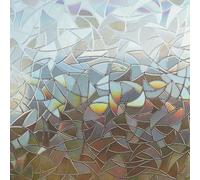 MARAPON® Window Film Rainbow Effect Dark [0.90 x 2 m] Includes eBook with Professional Tips - Static Adhesion - Window Film Self-Adhesive Opaque - 3D Decorative Film Frosted Glass Film