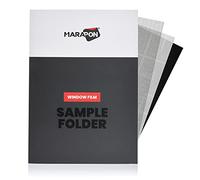 MARAPON ® Window Film Sample Folder DIN A5 Self-Adhesive Opaque Privacy Film with Static Adhesion Mirror Films and Frosted Glass Films for Indoor and Outdoor Use