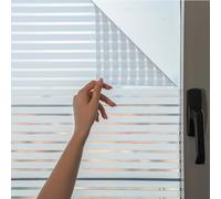 MARAPON® Window Film with Striped Pattern [44.5 x 200 cm] Including eBook with Professional Tips - Privacy Film Window with Static Adhesion - Frosted Glass Film - Window Stickers Self-Adhesive Opaque