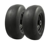 MARASTAR 00232-2PK Universal Fit Flat-Free 11x4.00-5 Tire and Wheel Assembly, Zero Turn Lawn Mower Replacement Tires, Smooth Tread, Adapter Kit included, 2 pack