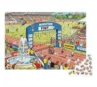 Marathon Finish Line Frenzy Wooden Jigsaw Puzzle Waterproof 1000 Piece Puzzles for Adults Gifts Colourful Home Decoration