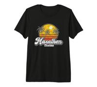 Marathon Florida Nautical Dolphin Sunset Boating Tee Premium T-Shirt
