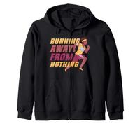 Marathon Marathoner Running Running Away From Nothing Zip Hoodie