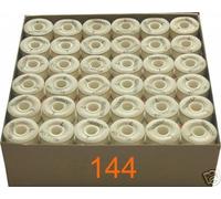 Marathon Pre Wound Embroidery Machine Bobbin Thread White x 144