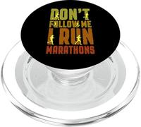 Marathon Runner Don't Follow Me I Run Marathons Running PopSockets PopGrip for MagSafe