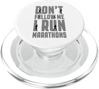 Marathon Runner Don't Follow Me I Run Marathons Running PopSockets PopGrip for MagSafe