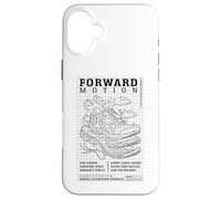 Marathon Runner Forward Motion Funny Running Shoe Diagram Case for iPhone 16 Plus