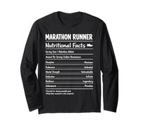 Marathon Runner Nutritional Facts Athlete Distance Running Long Sleeve T-Shirt