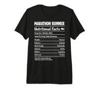 Marathon Runner Nutritional Facts Athlete Distance Running Premium T-Shirt