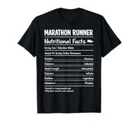 Marathon Runner Nutritional Facts Athlete Distance Running T-Shirt
