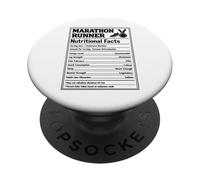 Marathon Runner Nutritional Facts Long Distance Running PopSockets Adhesive PopGrip