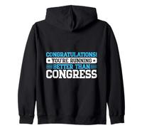 Marathon Runner Running Better Than Congress Running Zip Hoodie