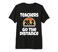 Marathon Runner Running Teachers Go The Distance Teaching Premium T-Shirt