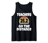 Marathon Runner Running Teachers Go The Distance Teaching Tank Top