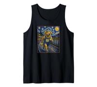 Marathon Running Golden Retriever Art Dog Runner Tank Top