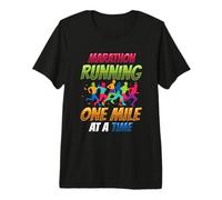 Marathon Running One Mile At A Time Marathon Runner Premium T-Shirt