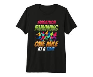 Marathon Running One Mile At A Time Marathon Runner Premium T-Shirt
