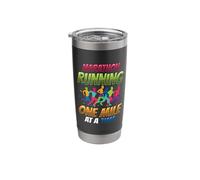 Marathon Running One Mile At A Time Marathon Runner Stainless Steel Insulated Tumbler