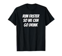 Marathon Spectator's Motto: Run Faster, So We Can Drink T-Shirt