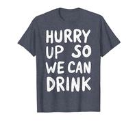 Marathon Support Beer Run Hurry Up So We Can Drink Fun Run T-Shirt, Men, Heather Blue, X-Large