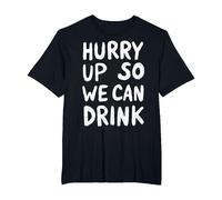 Marathon Support Beer Run Hurry Up So We Can Drink Fun Run T-Shirt, Men's Big and Tall, Black, 2X Tall