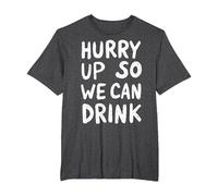 Marathon Support Beer Run Hurry Up So We Can Drink Fun Run T-Shirt, Men's Big and Tall, Dark Heather Grey, 3X Tall
