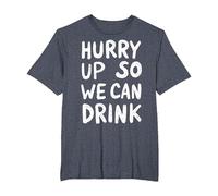Marathon Support Beer Run Hurry Up So We Can Drink Fun Run T-Shirt, Men's Big and Tall, Heather Blue, 4X Tall