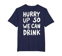 Marathon Support Beer Run Hurry Up So We Can Drink Fun Run T-Shirt, Men's Big and Tall, Navy Blue, 6X Tall